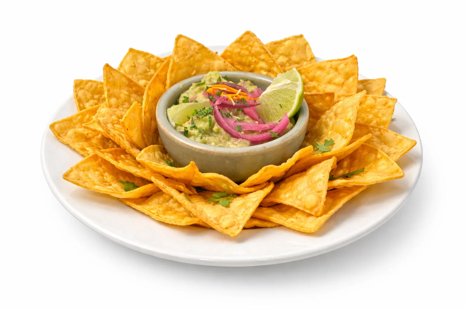 Nachos con guacamole de la carta de Picaña Braseria